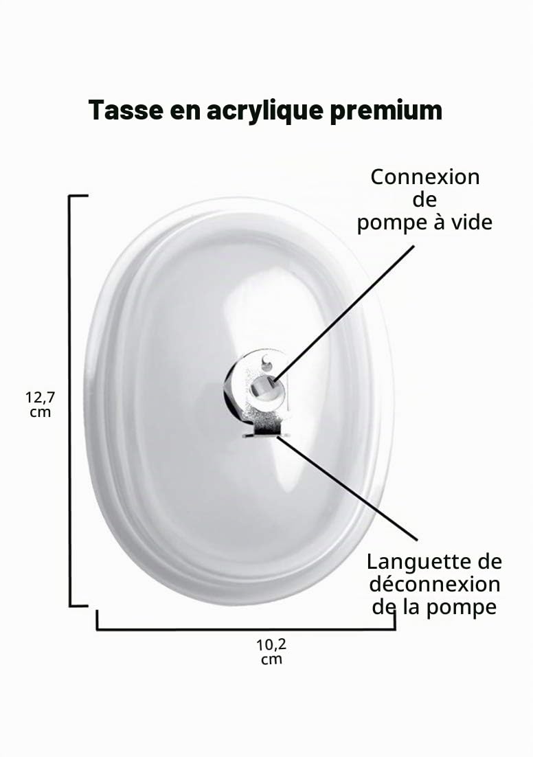 Large Vaginal 5 Inch Pumping Cup Attachment - Transparent