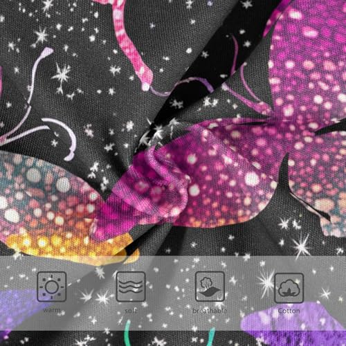 Cotton Girls Underwear Toddler Neon Butterflies Black Panties for Girl Fun Print Briefs Kids Undies 2t3