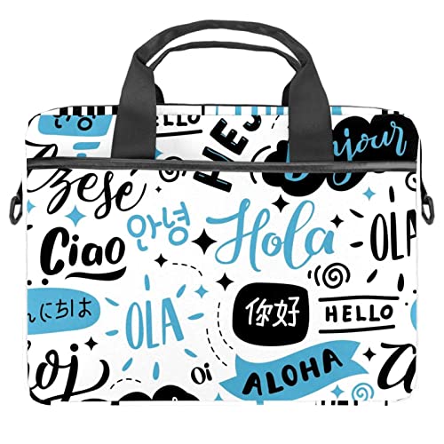 Sac ordinateur portable 13-14.5 pouces bleu floral pour protéger votre PC des chocs