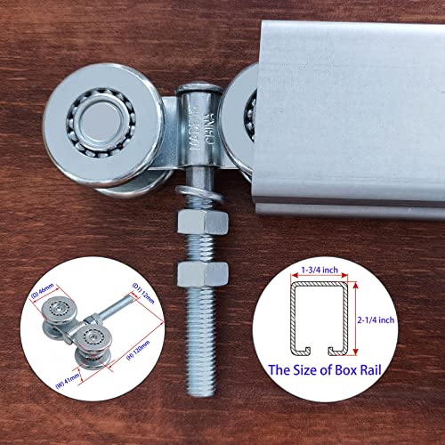 2Pcs Yuebm Track Roller Wheels Accessory Parts Of The Beam Trolley System Used With Box Rail Strut Channel To Mount Heavy Barn Or Shed Sliding Doors #TOP4