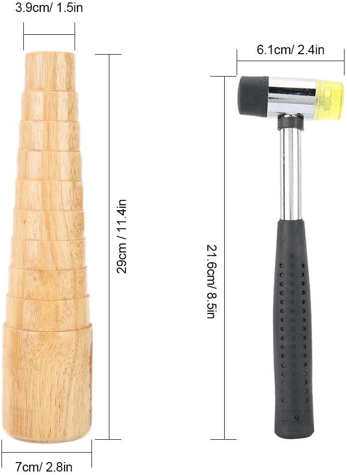 Jewelry Making Tool, Bangle Mandrel + Hammer, Jewelry Tool, 0.65kg, Defult Color
