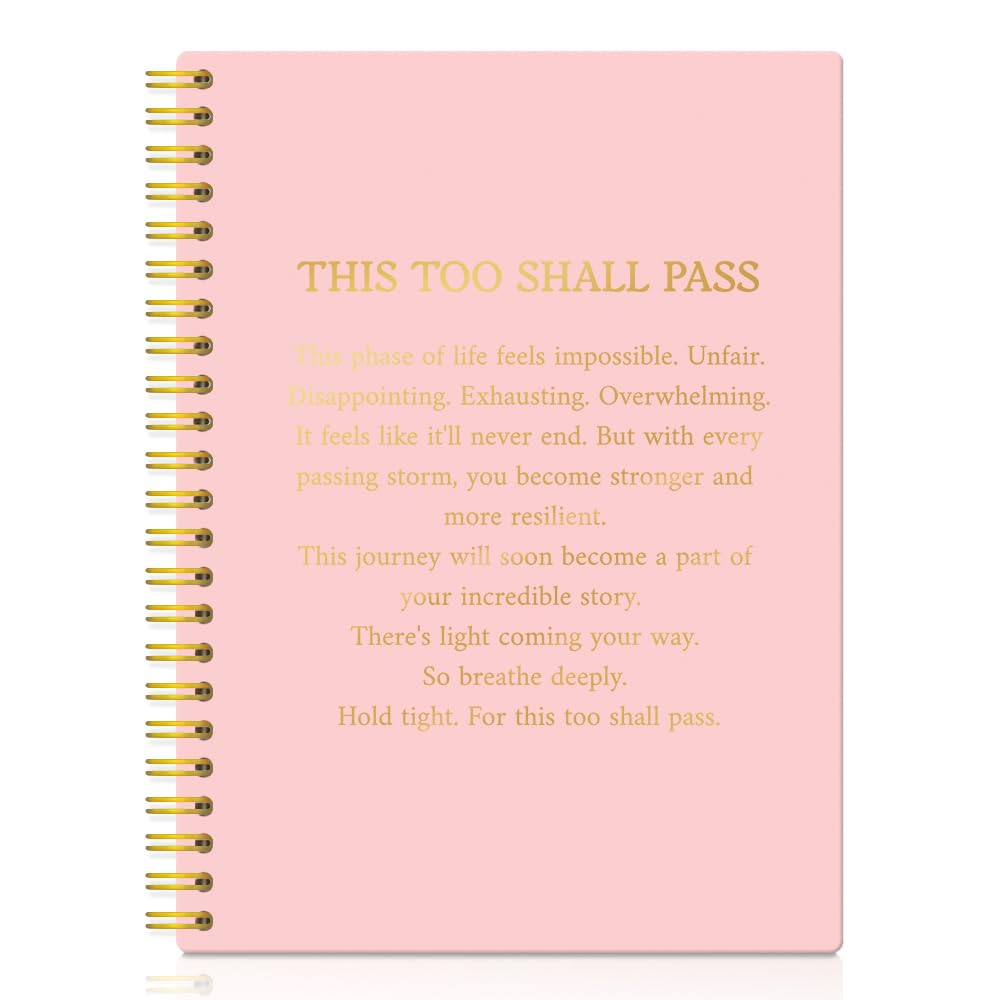 Carnet à spirale rose XQLZY avec 160 pages vierges pour écriture et dessin libre