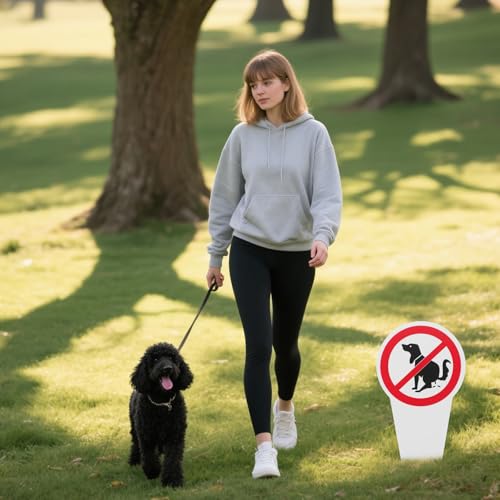 Kein Hundeklo Schild - 2 Stück 300x150mm UV-Beständig Kein Hundeklo Steckschild Groß, Schild Hunde Kacken Verboten für Garten, Wiese, Hof, Park, Wetterfestes Warnschild