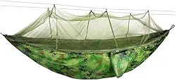 Rede de Dormir, Rede de Descanso Casal com Mosquiteiro Camping 300kg(Camuflar90% Escolha para compra)