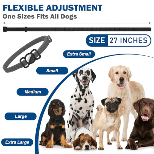 Image of 27in Calming Collar for Dogs, Calming Pheromone Collar for Dogs Lasts 30 Days (3 Collars- Airtag Holder)