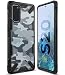Produktbild Ringke Fusion-X DDP fürs Galaxy S20 Hülle, Handschlaufe Loch im Rand mit Kratzfest Fingerabdruckfest 3D Militär Muster - Camo Black Schwarz