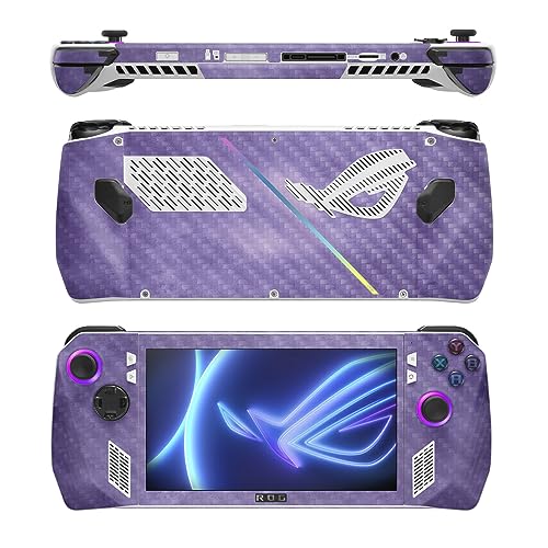 Image of MightySkins Carbon Fiber Skin Compatible with Asus ROG Ally - Purple Airbrush | Protective, Durable Textured Carbon Fiber Finish | Easy to Apply