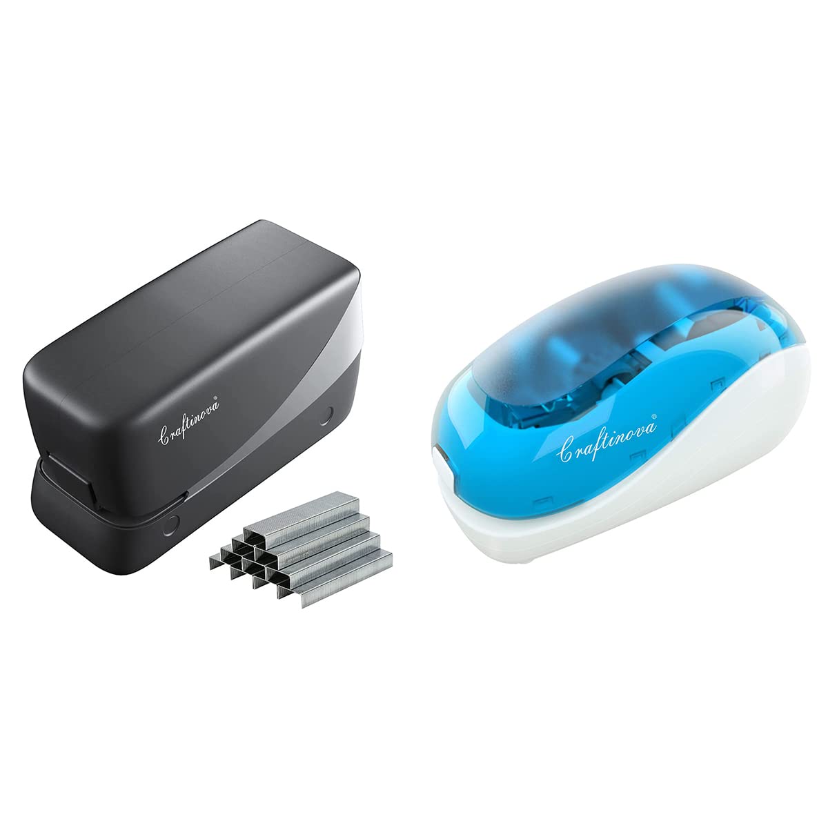 Craftinova Electric Staplers,Including 4000 Staples and 2 adapters,Suitable for Palm Size and high Comfort