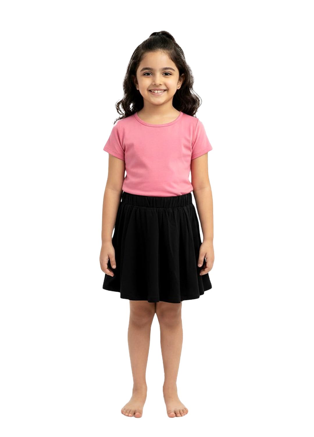 CHARM N CHERISH Cotton Skorts for Girls Pack of 1 | Age 2-12 Years | Inner Shorts Attached-picture-12