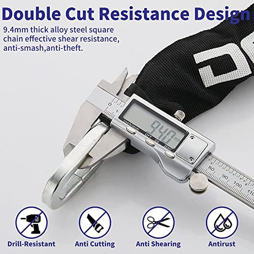 Motorcycle Lock Bike Chain Lock, Bike Locks Heavy Duty Anti Theft Combination Bicycle Lock 16Mm U Lock, Motorcycle Security Bike Lock For Bike, Motorbike, 3.3Ft #TOP5