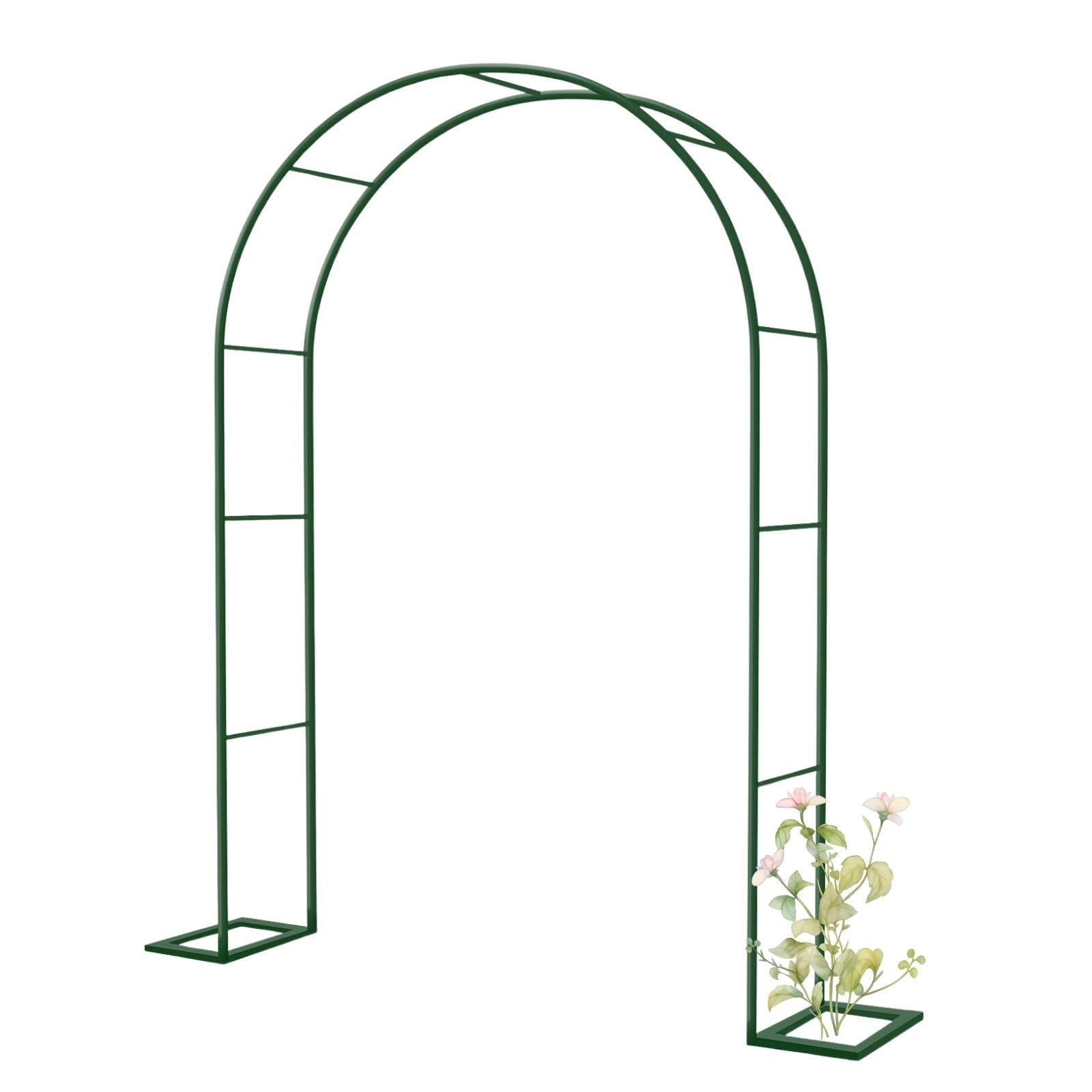 Generisch Metall-Gartenbogen für Hochzeiten im Freien – Robuste, wetterfeste Pergola, verstellbare Breite 0,8–3,5 m, Elegantes grünes Design, 240 cm breit x 220 cm hoch
