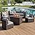 7 Piece Patio Furniture Set with 42" Fire Pit Table Outdoor Sectional Conversation Sofa Set with Coffee Table and Comfortable Cushions, Grey