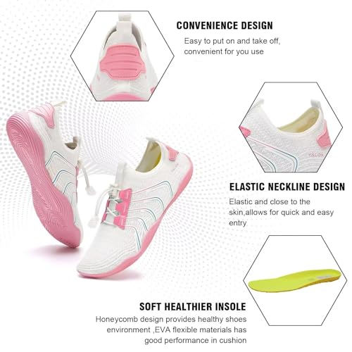 Image of YALOX Water Shoes Men's Women's Swim Shoes Outdoor Beach Barefoot Quick-Dry Aqua Pool Socks Swimming Yoga Surfing Exercise
