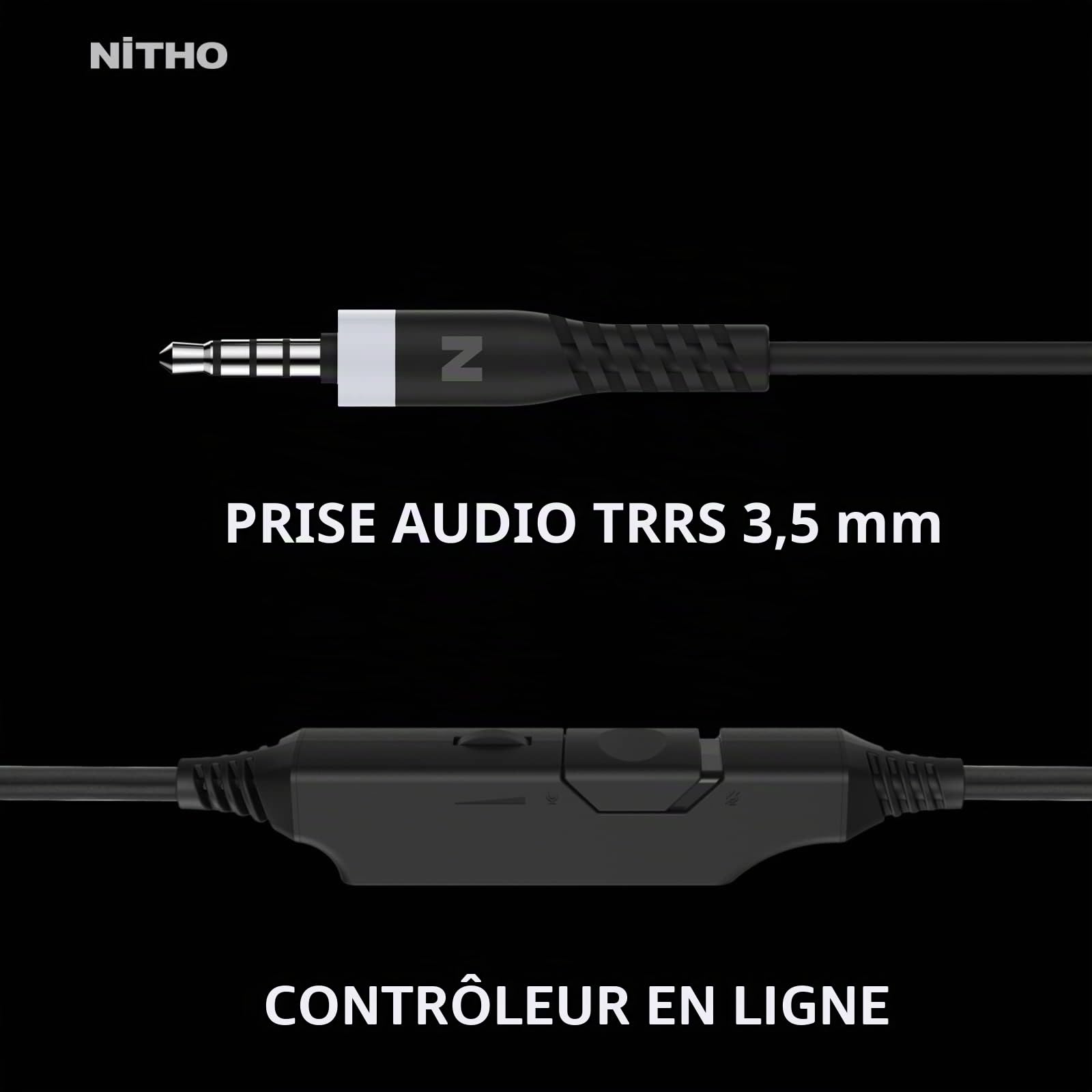 NITHO Janus Casque Gamer Filaire Over-Ear – Haut-Parleurs 50 mm, Microphone Flexible, Son Puissant – Jack 3.5 mm – PC/PS4/PS5/Xbox One/Series X|S/Mobile/Tablette – Bleu
