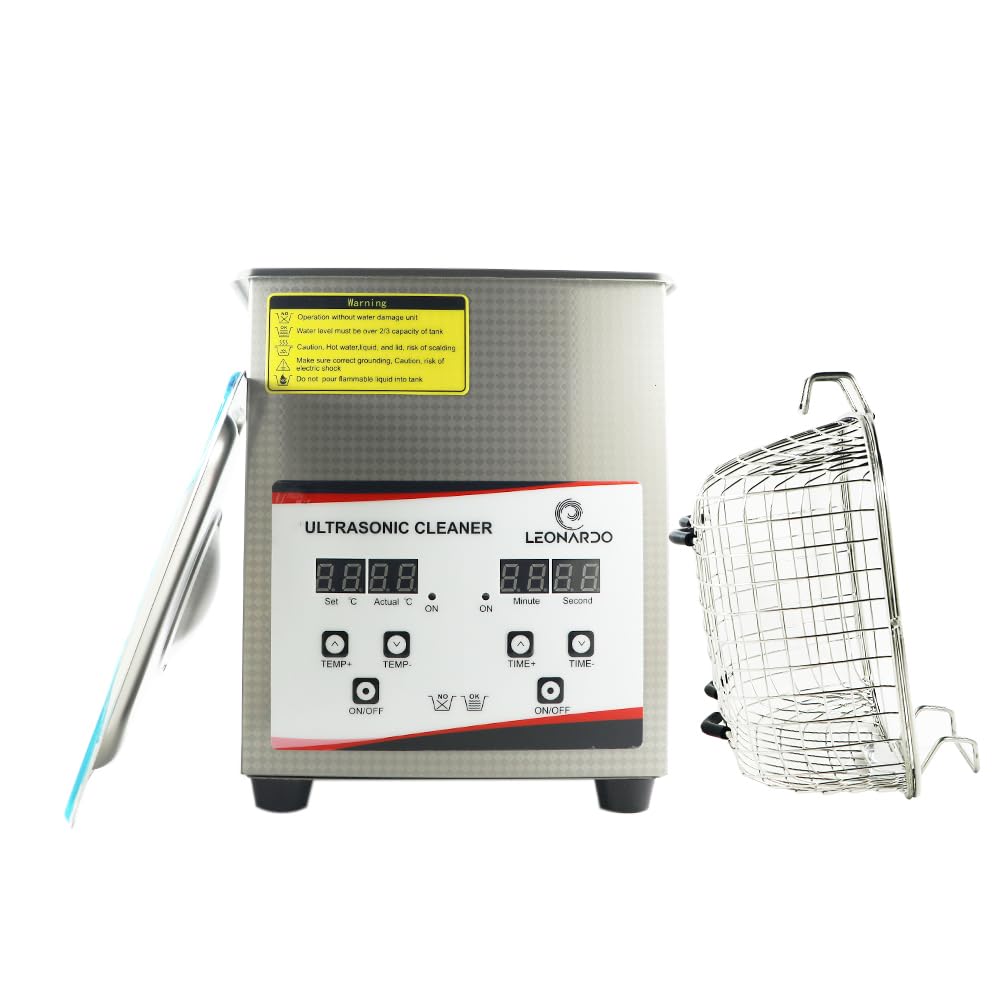 Jeweltech 2 Litre Ultrasonic Cleaner Sterilizer Machine with Water Heater & Time Control Auto Shut off for Dental Clinics/Optical/Jewellery Shop/Biology Labs