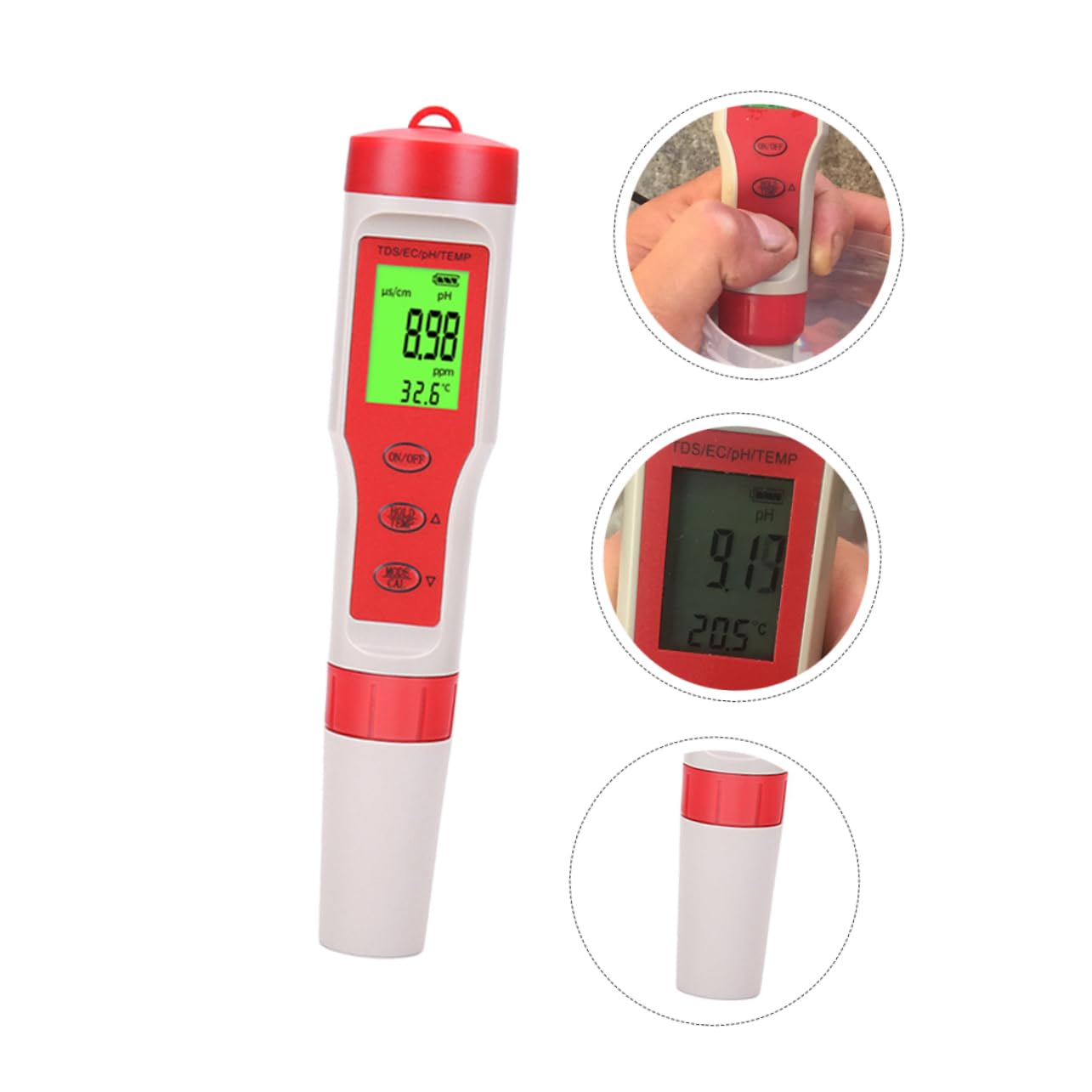 Testeur De Qualité De Eau Numérique Ph Ec Température Pour Aquariums Piscines Et Hydroponie