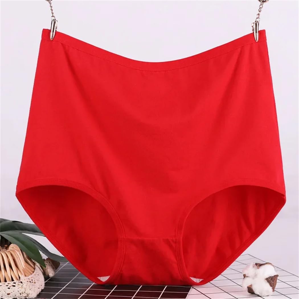 Mutandine da donna in cotone 3 pezzi biancheria intima da donna a vita alta traspirante tinta unita slip