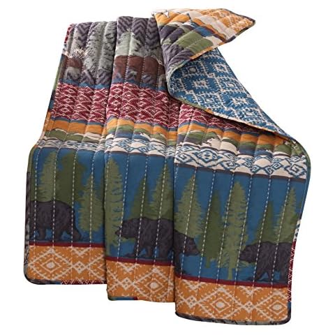 Greenland Home Black Bear Lodge Throw Cover