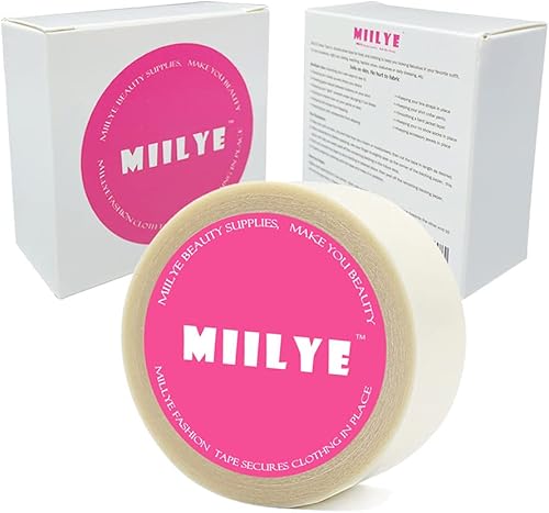 Miniatura 5 de MIILYE Cinta adhesiva de doble cara apta para el cuerpo y la ropa para mantener el vestidotela de moda en su lugar 1 pulgada x 29 pies