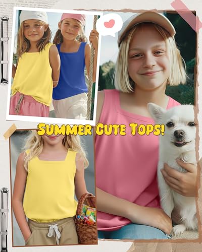 Image of 3 Pack Girls Square Neck Tank Tops