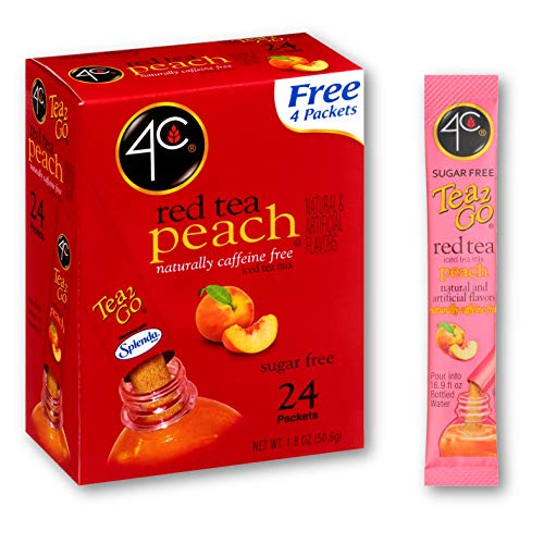 4C Powder Drink Mix | Singles Stix, On the Go | Refreshing Water Flavorings | Multipacks (Red Tea Peach, 3 pack)