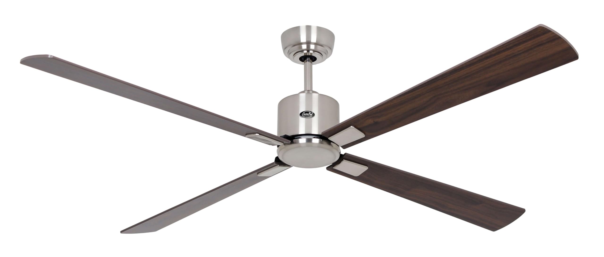 CasaFan Ventilador De Techo Con WiFi ECO NEO III 152cm 942313W Motor Cromo Cepillado/Aspas Reversibles Nogal Y Cerezo