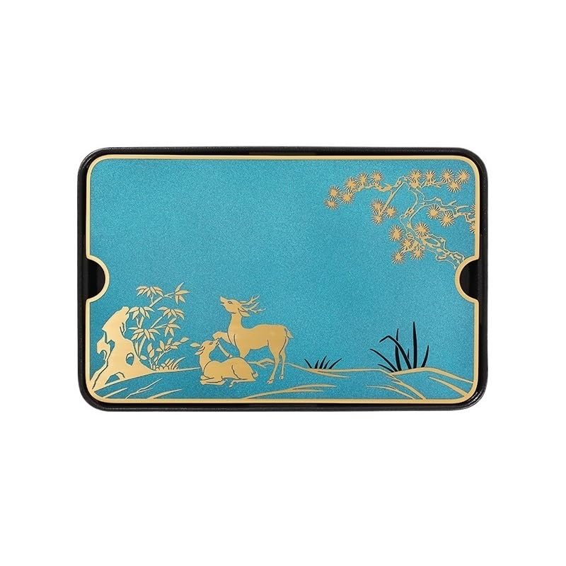 Bandeja De Té Bandeja de té Rectangular for el hogar, Mesa de té de cerámica China for Almacenamiento de Agua en la Sala de Estar, Bandeja for té de mar Bandeja Decorativa(B)