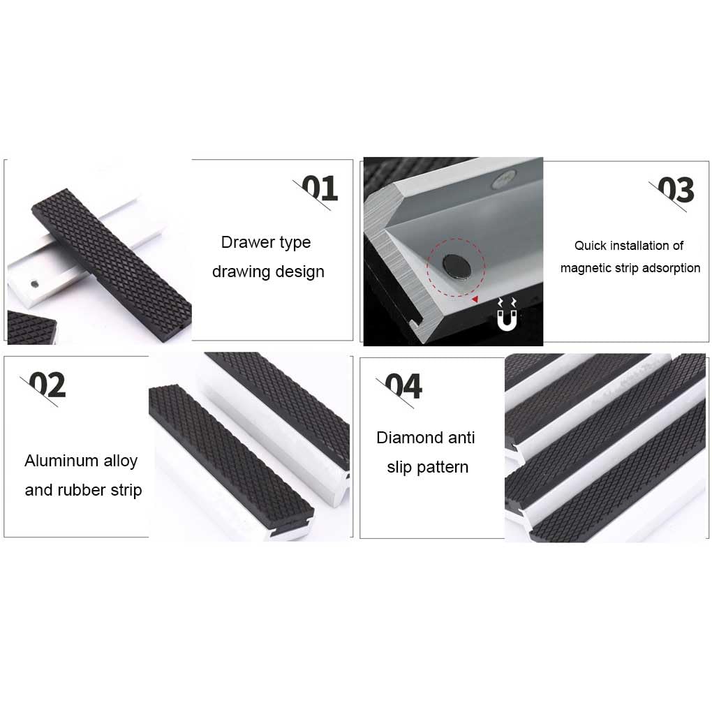 Set di 5 coperture per morse da banco con custodia in gomma, antiruggine, multiuso, 150 mm