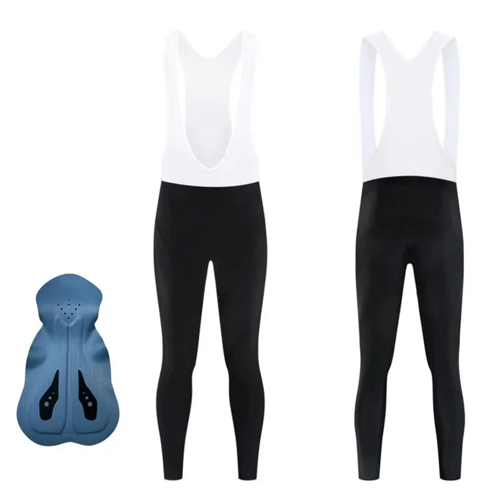 Pantalones Cortos De Ciclismo Pantalones largos de ciclismo for hombre, mallas con pechera for bicicleta con almohadilla de Gel gris, transpirables, for primavera y otoño, verano y otoño Para Ciclismo