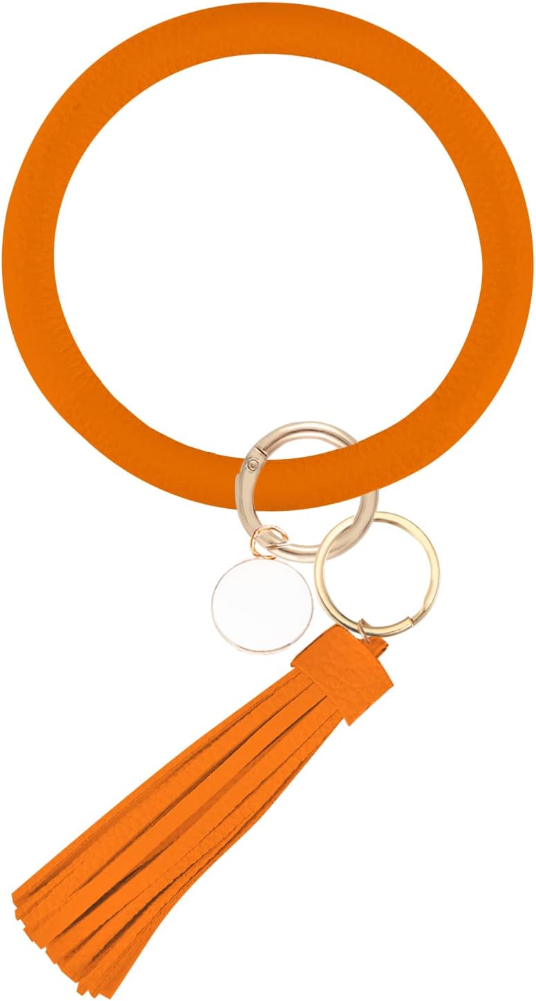 Amazon.com: Weixiltc Large Circle Key Ring Leather Tassel
