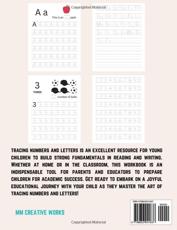 Vista 2 de Tracing Numbers and Letters A 150 Pages of Fun Educational Workbook for Preschool and Kindergarten Kids