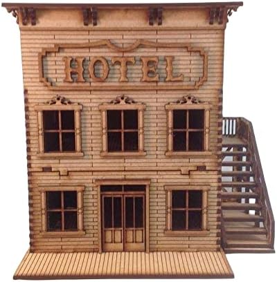 Hotel Brothel Western Building MDF Kit 28mm Terrain Scenery Old West