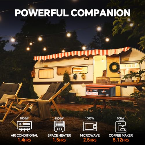 Image of 12V 200Ah Plus LiFePO4 Lithium Battery, Built-in 200A BMS, Up to 15000 Deep Cycles, Max. 2560W Power Output, 10-Year Lifetime, Deep Cycle Battery Perfect for RV, Solar, Marine, Off-Grid, etc