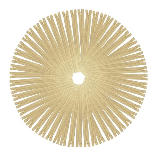 Image of Mandala Crafts 85 PCs Khaki Assorted Lengths Nylon Zippers for Sewing