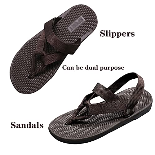 Flip Flop Sandals for Men Casual Summer Shower Slippers Non Slip, Men's Non-Slip Gym Pool Dorm Water Sandals Flip Flops, Fashion Dual-Purpose Beach Shoes Casual Shoes Light Weight4