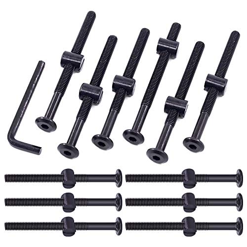 Sweet 25 pezzi M6 × 80 mm presepe hardware viti, testa esagonale tappo culla bullone e barilotto dadi con 1 x chiave a brugola perfetta per mobili, culle