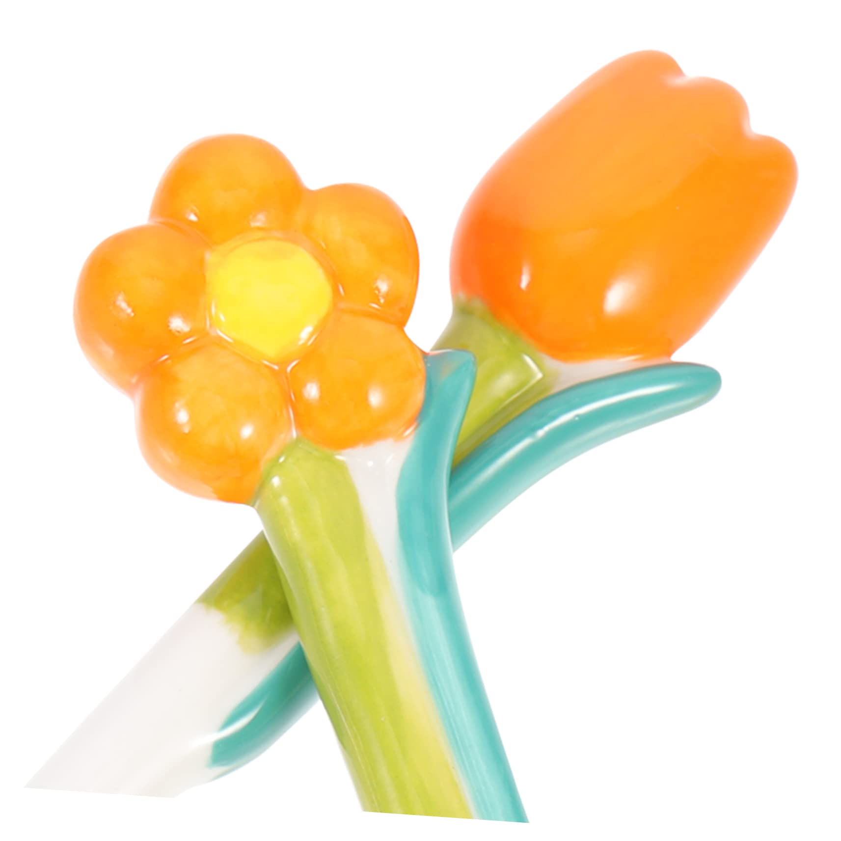 Amosfun 6 Pz Cucchiaio Cucchiai Per Mescolare no Di Zucchero Per Il Caffè no Da Caffè o Da Tè Da Cibo Di Uova Cibo Domestico Orange Porcellana