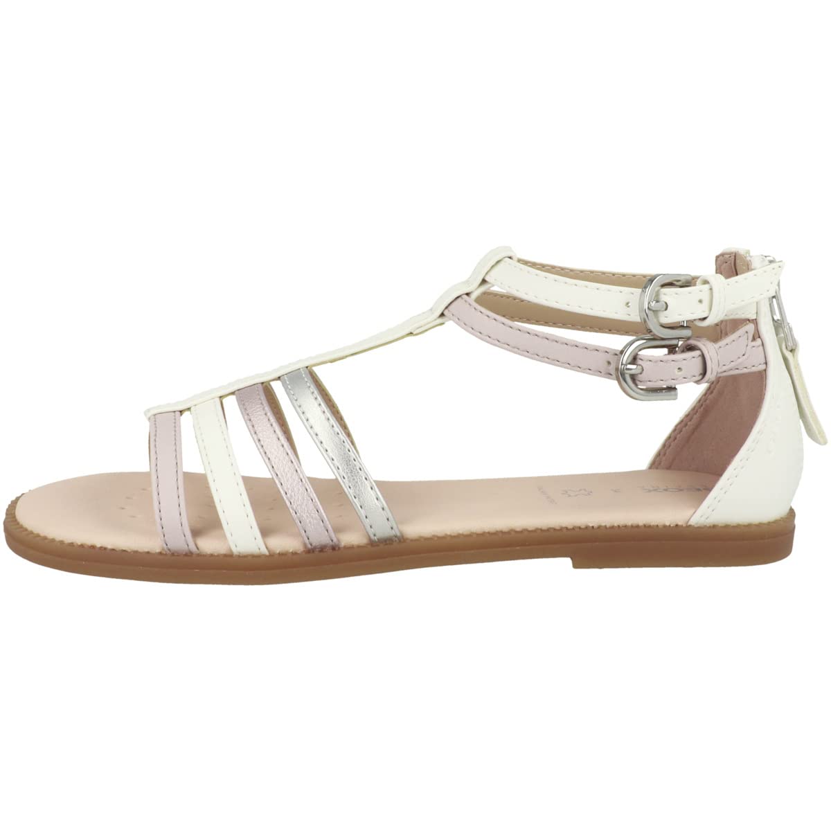 Geox J Sandal Karly Girl, White Lt Rose, 2.5 UK