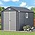 YITAHOME Outdoor Resin Storage Shed w/o Floor, 8x9FT All-Weather Plastic Shed with Lockable Doors, Window & Vents, Plastic Tool Shed for Backyard, Patio, Poolside, Lawn, Dark Gray