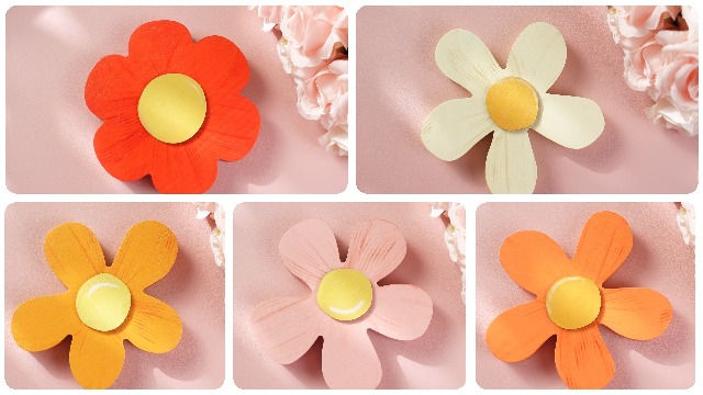 Amazon.com: Threehoney Spring Wooden Flowers Table Decor Wood