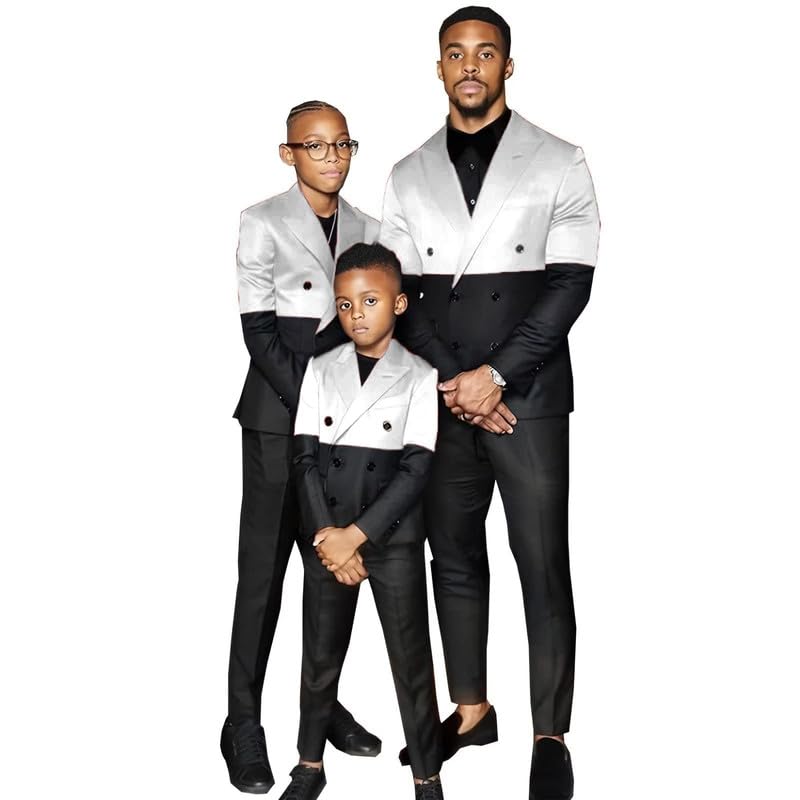 2024 Double Breasted 2 Piece Tuxedo for Boys Suit Wedding Ring Bearer Outfit Kids Suit Set JTZ0184