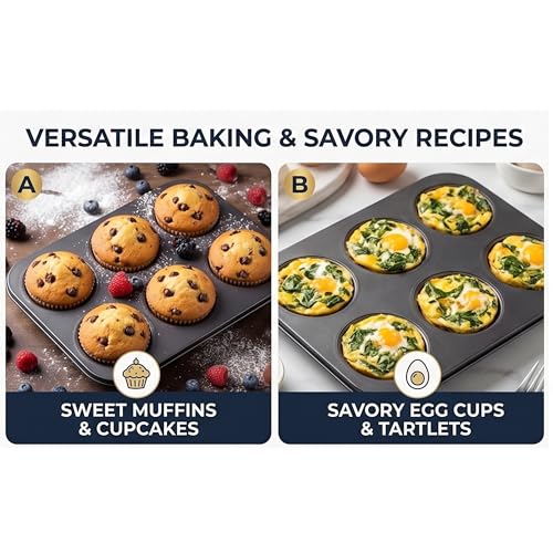 Image of Perfect Pricee Metal 6 Slot Muffin Tray (Muffin Tray with Paper Liner)