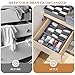 15 Pack Underwear Drawer Organizer Sock Dividers, 3 Inches High Foldable Cabinet Closet Storage Fabric Dresser Basket Organization Bins Storage Boxes for Clothing, Socks, Bras,Ties, Underwear Gray