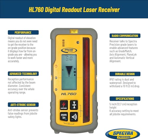 Spectra Precision HL760 Laser Level Receiver thumb #1
