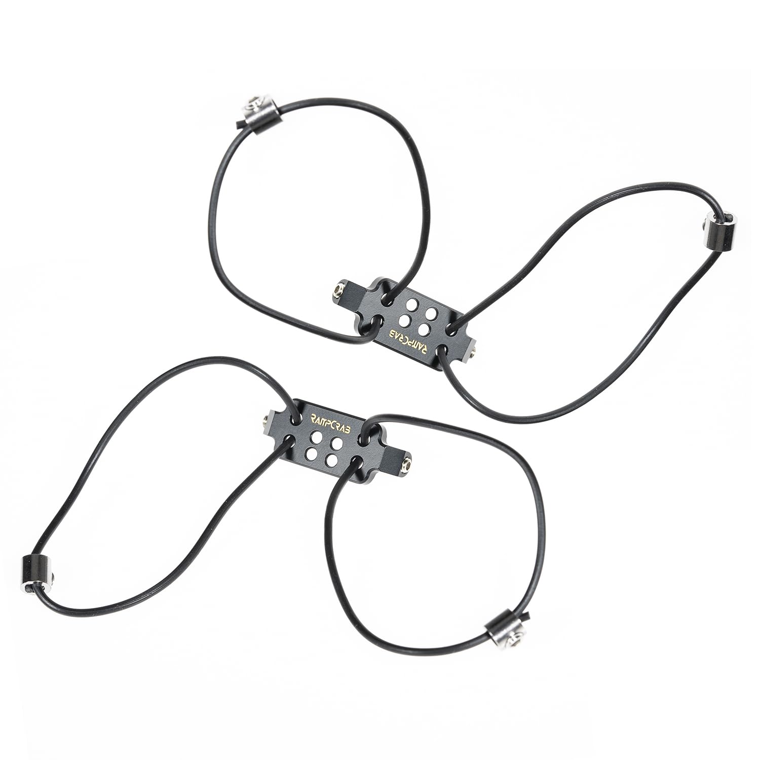 RampCrab Limit Strap mounts for SCX24 AX24 FCX24, Mounted on The Servo(Servo Width Should be Less Than 24 mm) Brass Black Coating, 5 Grams, Come with