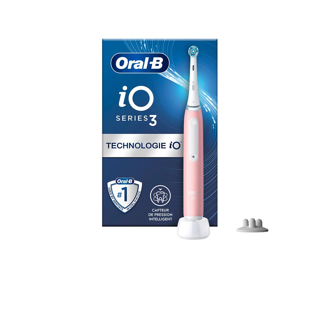 Oral-B iO - Brosse à dents électrique rechargeable rose + 1 tête de rechange