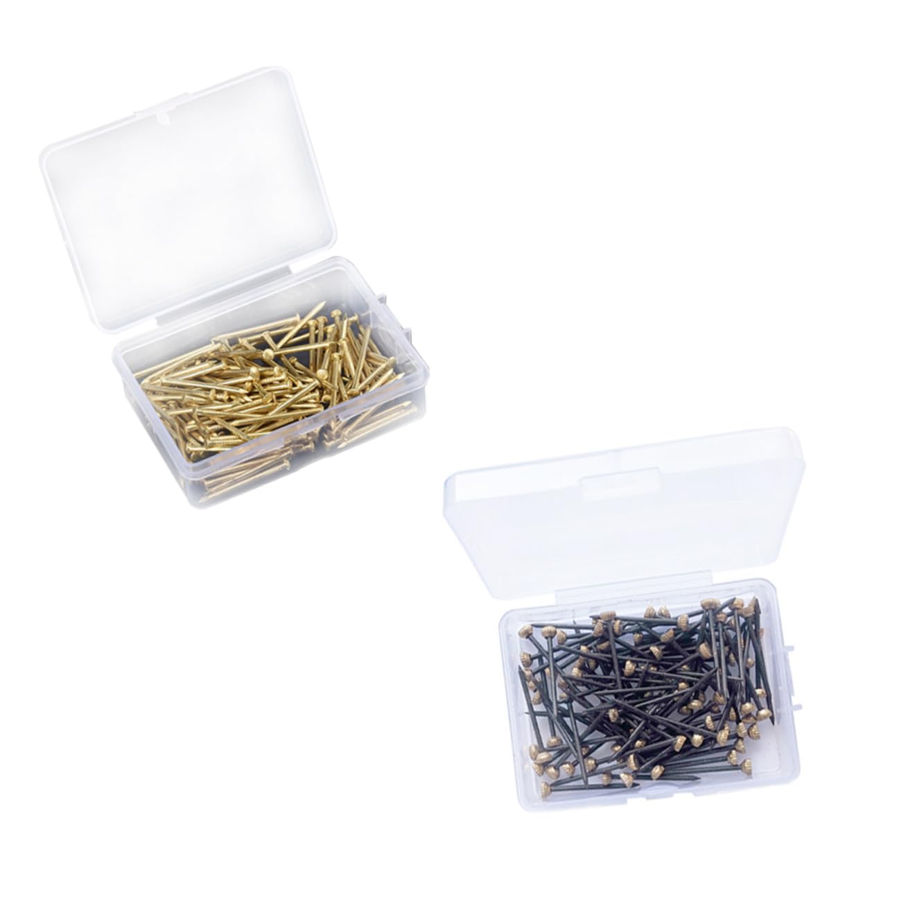 UKCOCO 900piezas Clavos Para Marcos De Fotos Clavos De Pared De Cabeza De Cobre Para Decoración Para Colgar Cuadros y Accesorios De Almacenamiento