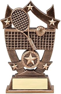 Decade Awards Tennis 3D Gold Sport Stars Trophy - Star Tennis Player Award - 6.25 Inch Tall - Customize Now