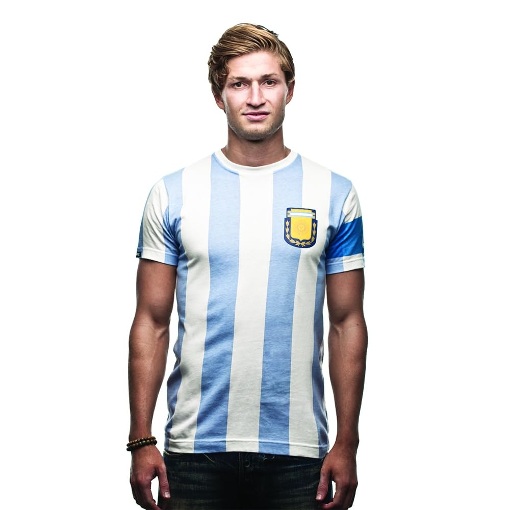 Copa Football Argentina Capitano Camiseta Hombre Blanco XS