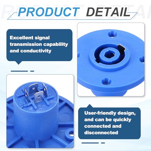 MECCANIXITY 5 pzas Conector XLR Hembra Panel Audio Azul miniatura 3